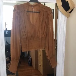 Cropped Sheer blouse